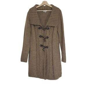 Fioreblu | Italian Wool Blend Toggle Clasp Longer Cardigan